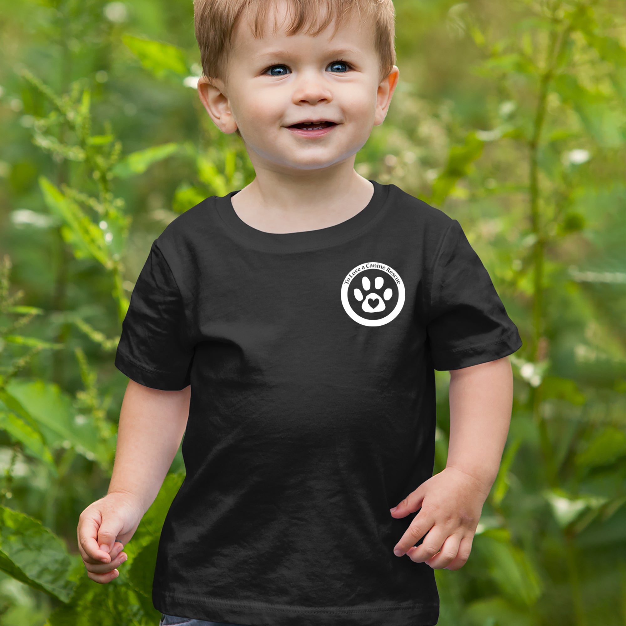 TLC To Love a Canine Dog Rescue White Infant One-Piece Romper Bodysuit Or Toddler T-shirt 