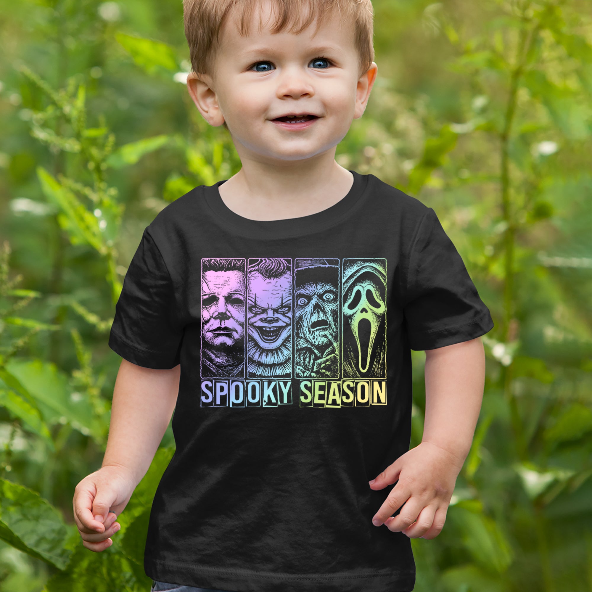 Spooky Season Horror Icons Halloween Infant One-Piece Romper Bodysuit Or Toddler T-shirt 