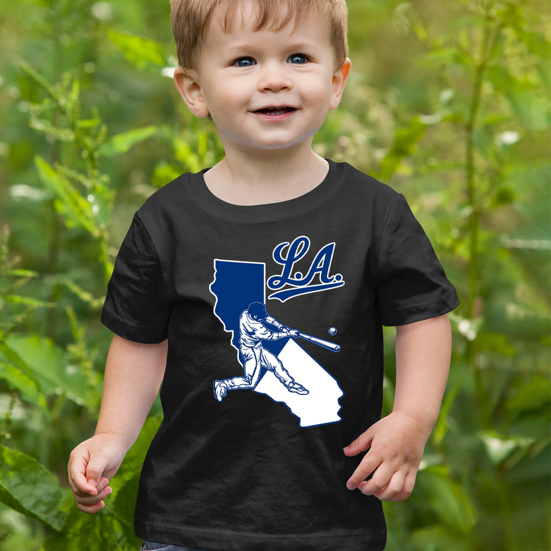 Los Angeles Baseball Batter Up Infant One-Piece Romper Bodysuit Or Toddler T-shirt 