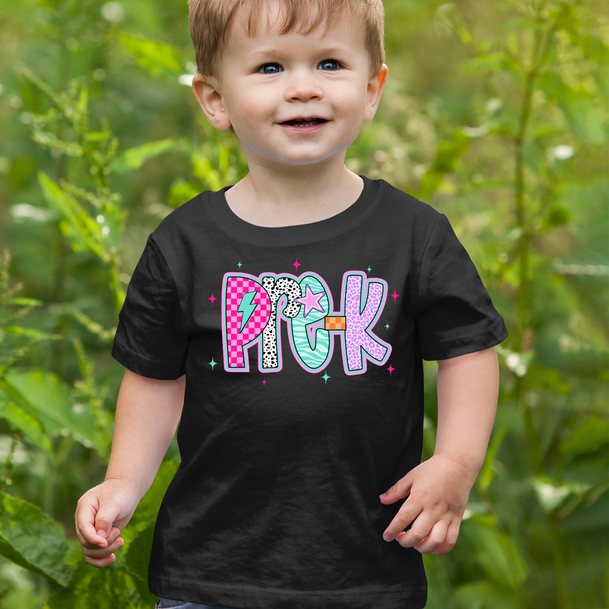 Pre-K Party Time Colorful Back to School Infant One-Piece Romper Bodysuit Or Toddler T-shirt 