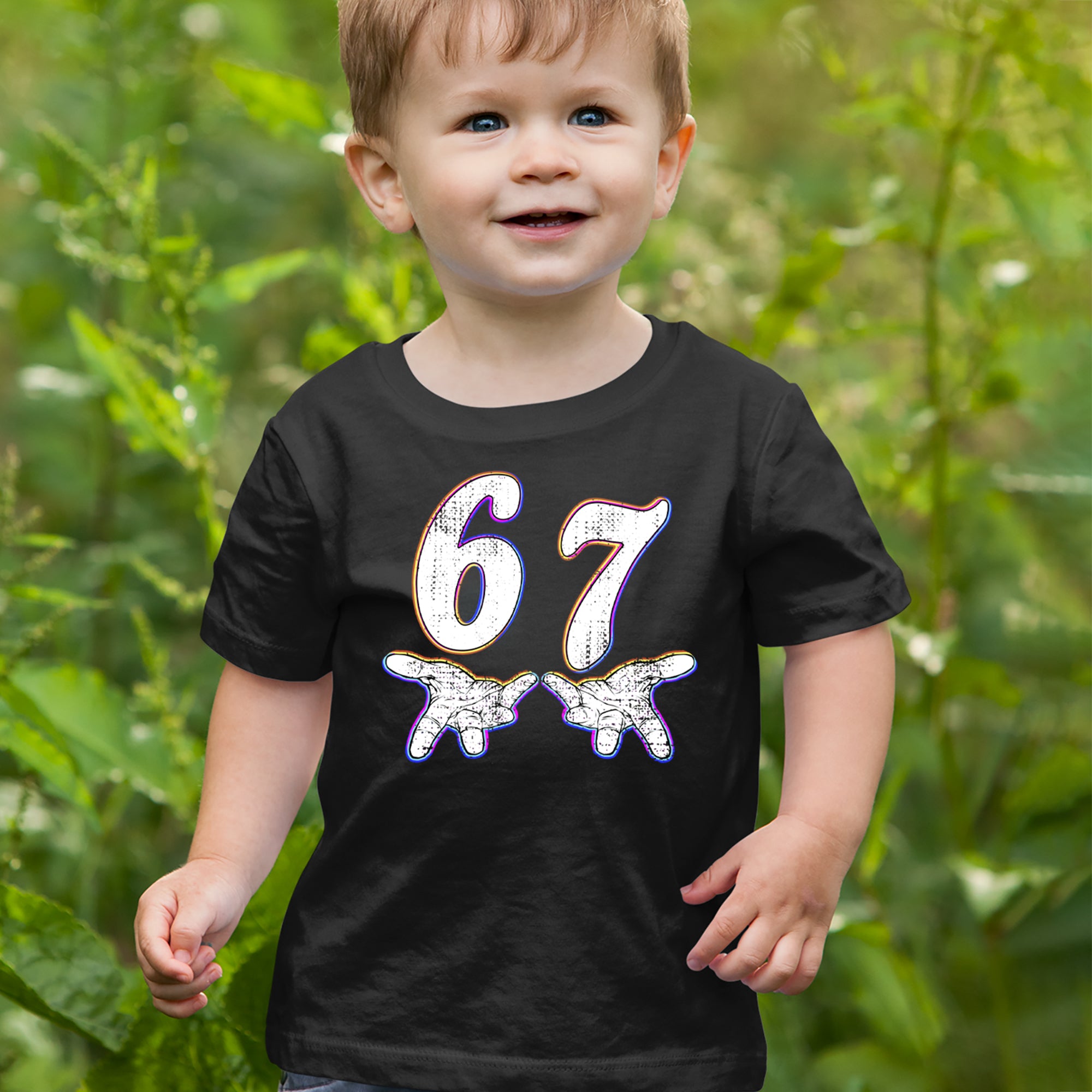 67 Hands Meme Viral Drill Infant One-Piece Romper Bodysuit Or Toddler T-shirt 
