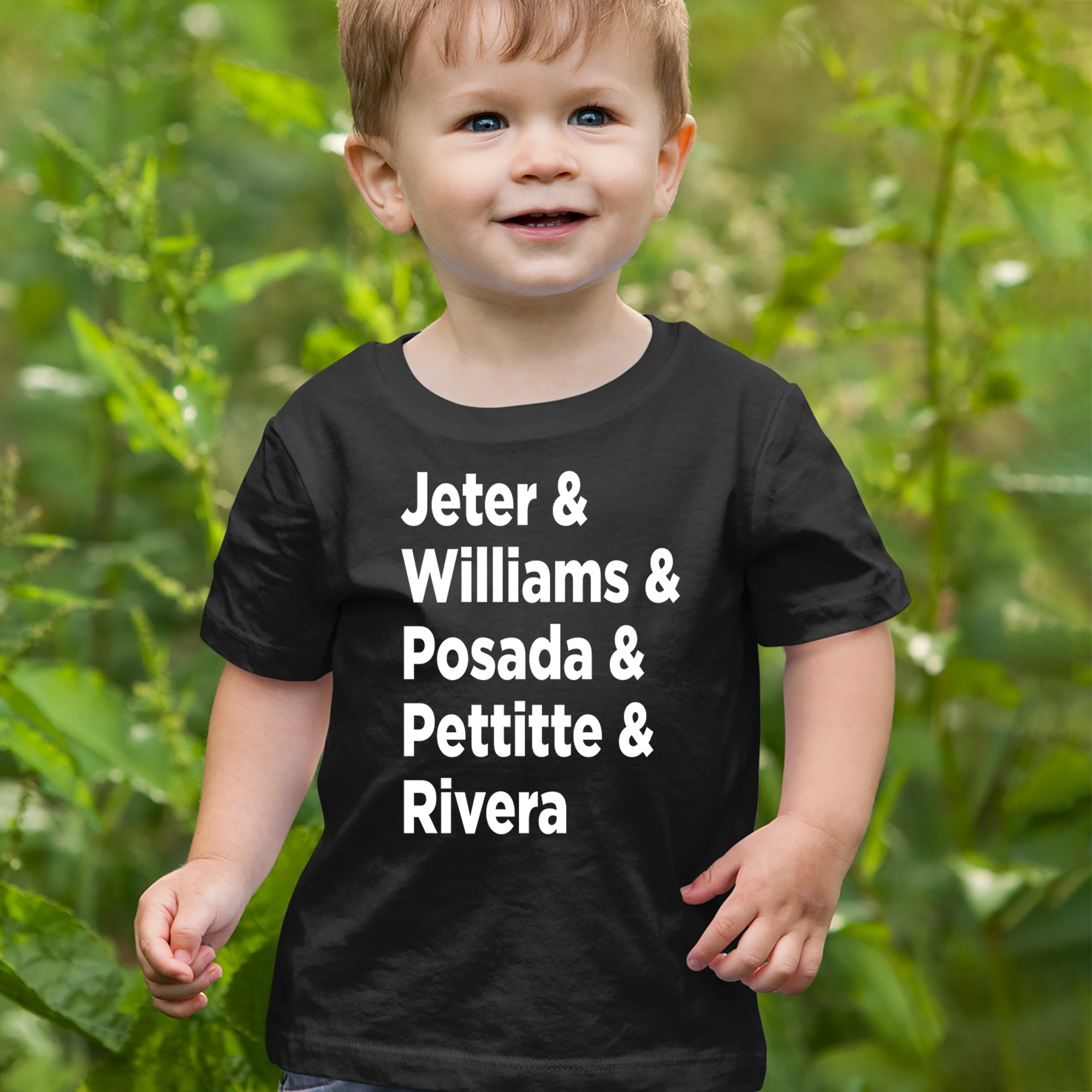 Jeter & Williams & Posada & Pettitte & Rivera Infant One-Piece Romper Bodysuit Or Toddler T-shirt 