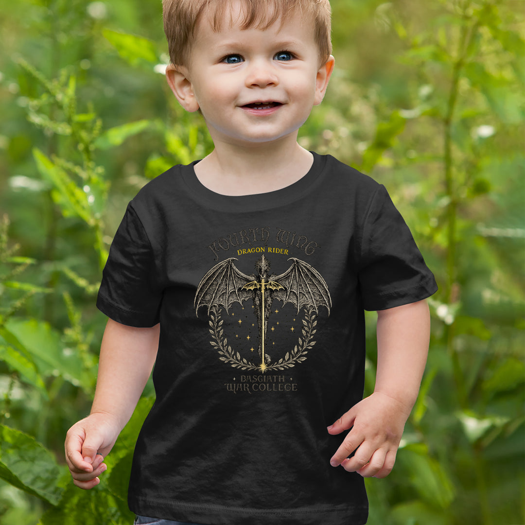 Fourth Wing Dragon Rider Vintage Basgiath War College Infant One-Piece Romper Bodysuit Or Toddler T-shirt 