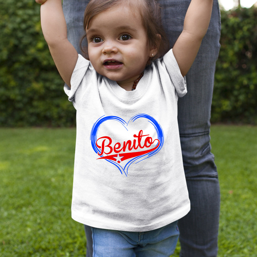 Benito Heart Puerto Rico Infant One-Piece Romper Bodysuit or Toddler T-shirt 