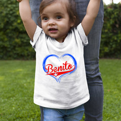 Benito Heart Puerto Rico Infant One-Piece Romper Bodysuit or Toddler T-shirt 