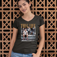 Golden Girls Thug Life Street Ladies V-Neck T-shirt 