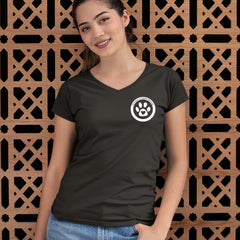 TLC To Love a Canine Dog Rescue White Ladies V-Neck T-shirt 
