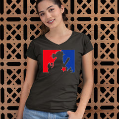 Philly Baseball Phan graphic on Women's Lightweight V-Neck T-Shirt alternate view 2