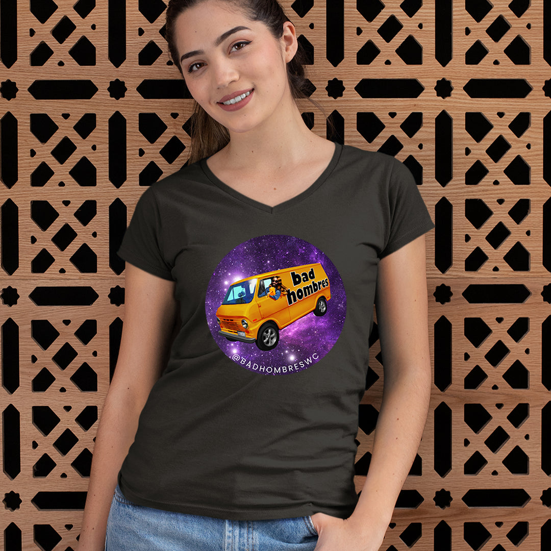 Bad Hombres Space West Chester Band Ladies V-Neck T-shirt 