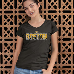 Boston City Pride Irish Ladies V-Neck T-shirt 