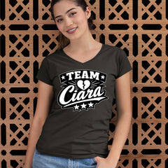 Team Ciara Scamanda Broken Heart Ladies V-Neck T-shirt 