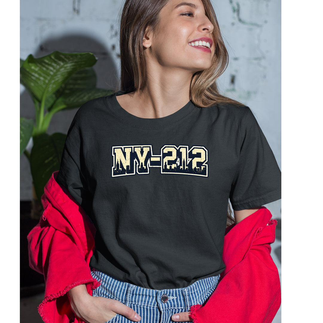 New York City 212 Area Code Skyline  Womens T-shirt 