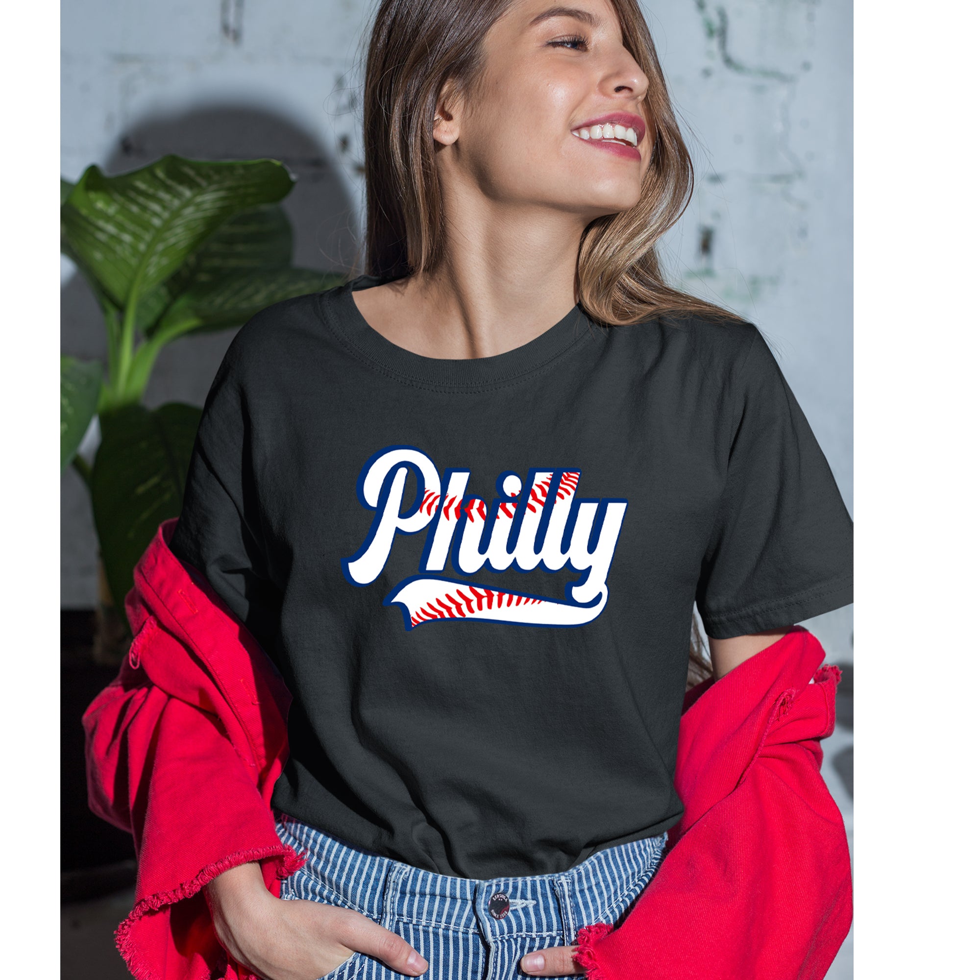 Philly Baseball Stitching Womens T-shirt 