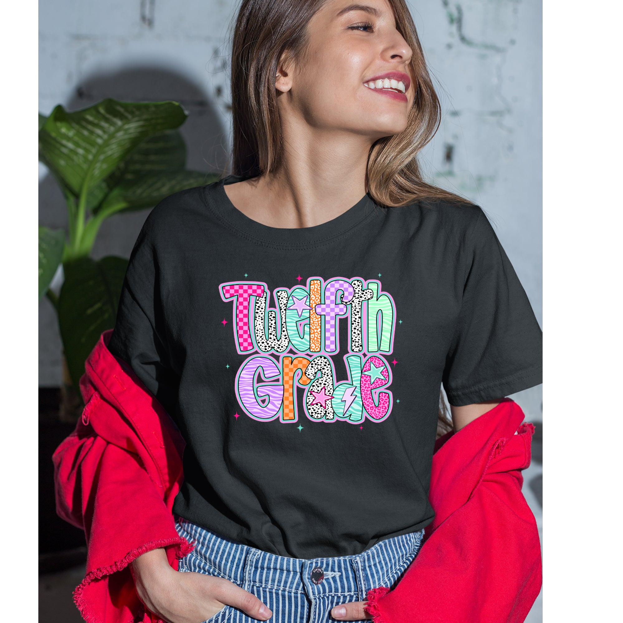 Senior Year Colorful Back to School Womens T-shirt 