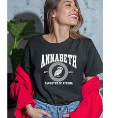 Annabeth Daughter of Athena Owl Wisdom Womens T-shirt 