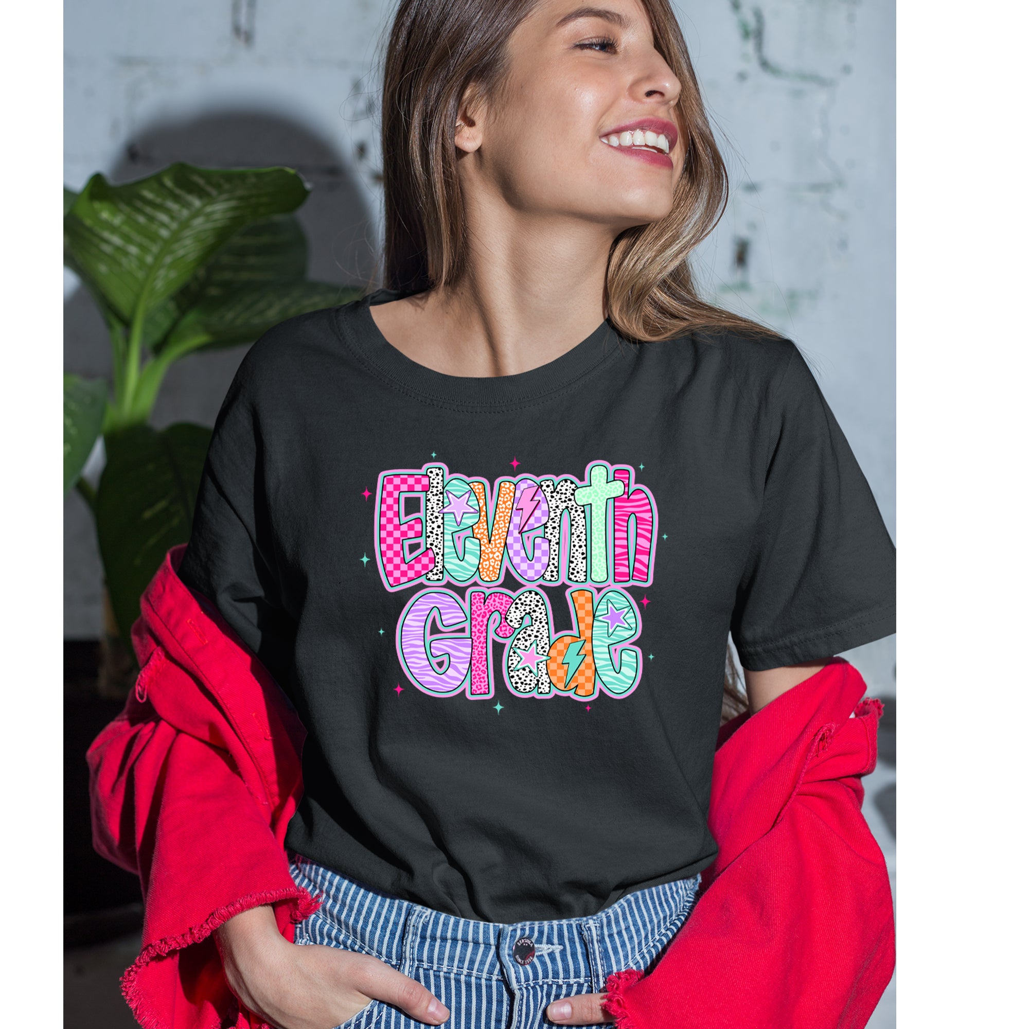 Eleventh Grade Extra Colorful Back to School Womens T-shirt 