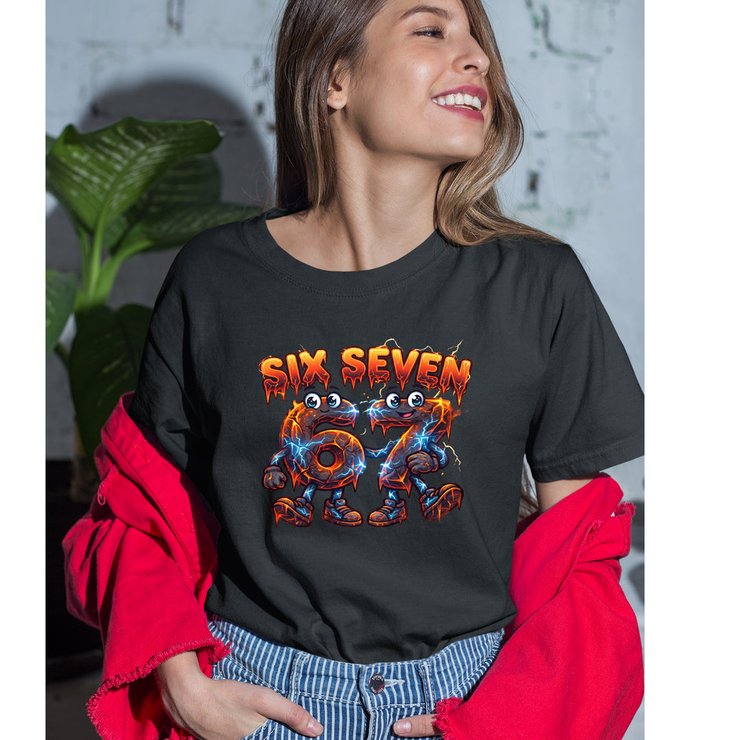 67 Lava Lightning Six Seven Meme Womens T-shirt 