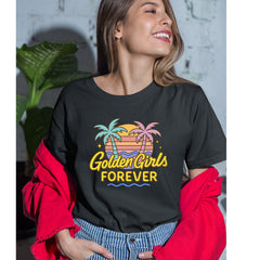 Golden Girls Forever Retro Sunset Womens T-shirt 