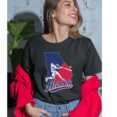 Atlanta Georgia Batter Up Womens T-shirt 