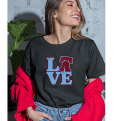 Love Philly Liberty Bell Womens T-shirt 