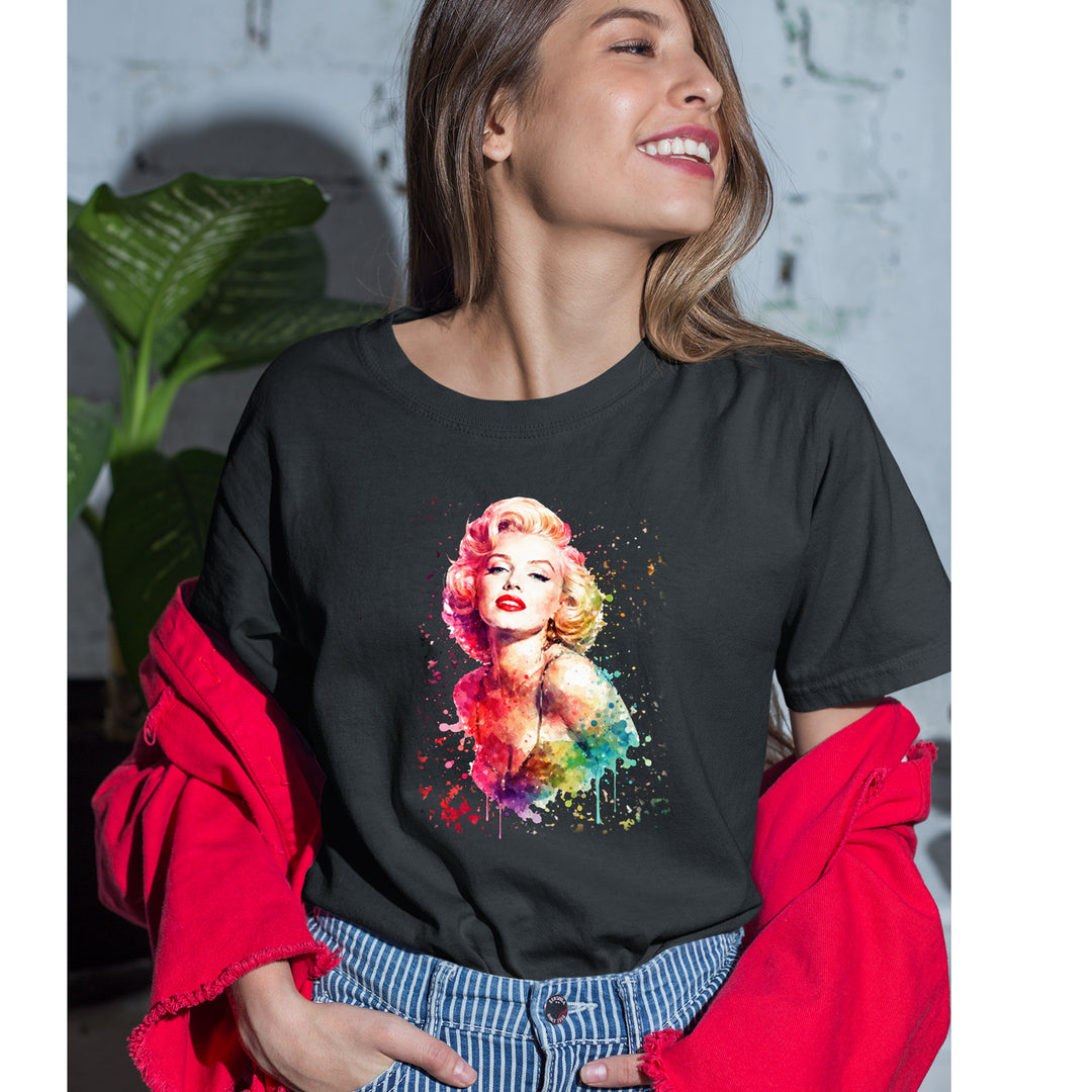 Mrs. Monroe Watercolors Bombshell Womens T-shirt 