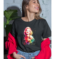 Mrs. Monroe Watercolors Bombshell Womens T-shirt 