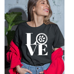 TLC LOVE Dog Rescue Womens T-shirt 
