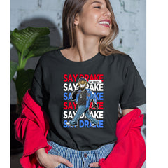 Say Drake Smiling Meme Mustard Womens T-shirt 