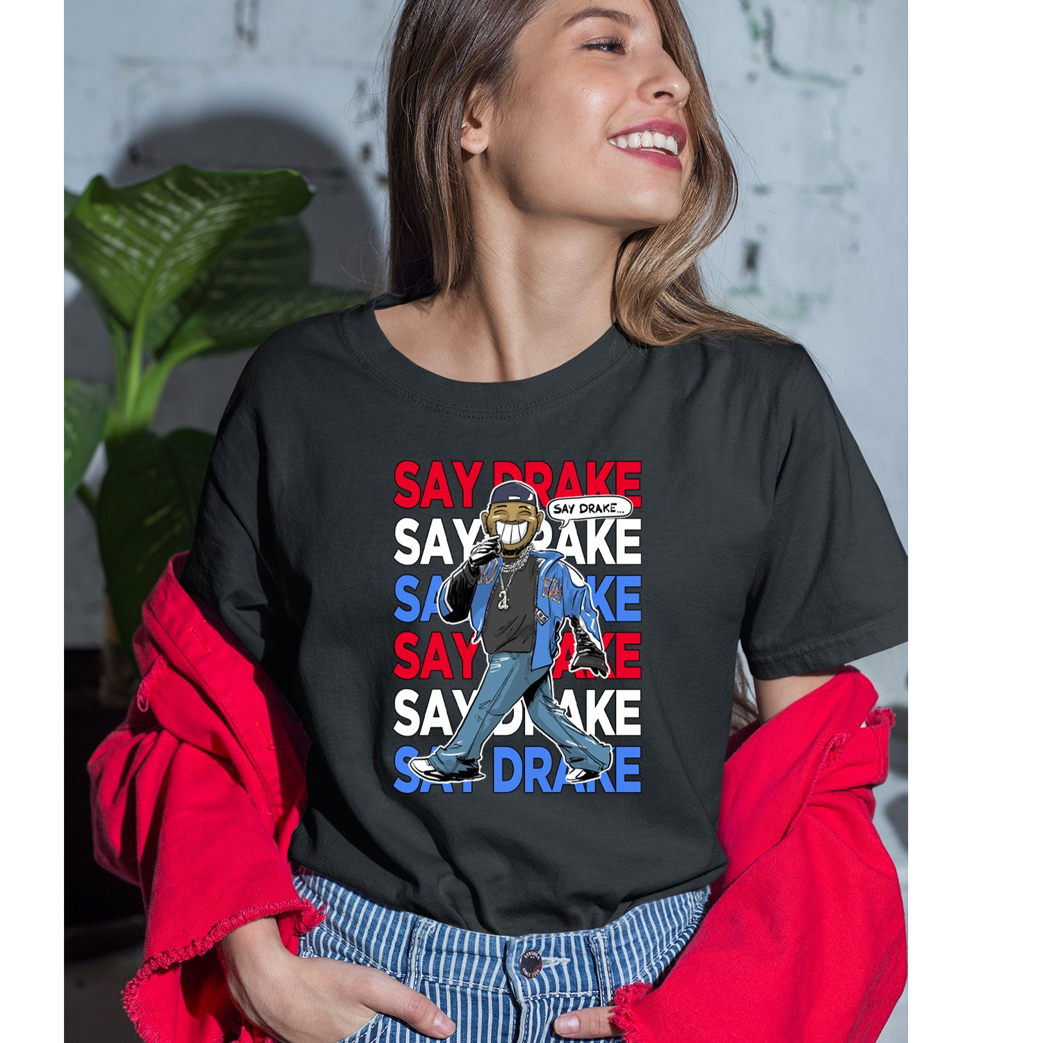 Say Drake Smiling Meme Mustard Womens T-shirt 