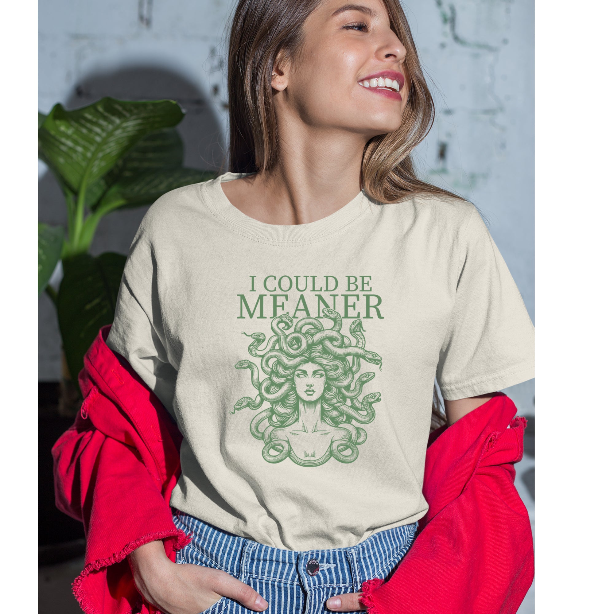 Medusa I Could Be Meaner Womens T-shirt 