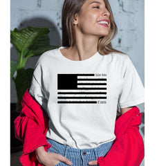 Redacted American Flag Womens T-shirt 