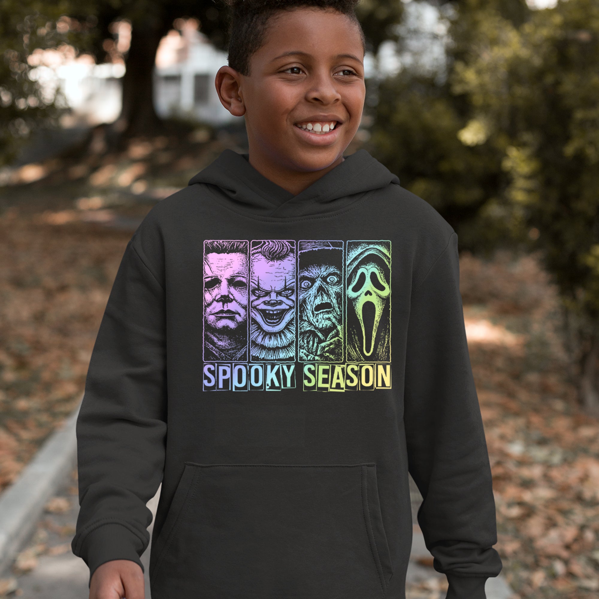 Spooky Season Horror Icons Halloween Youth-Sized Hoodie 