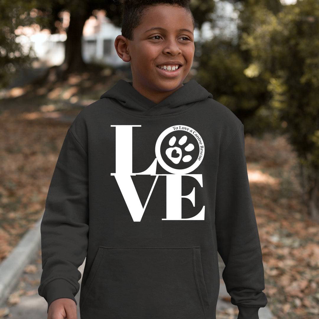 TLC LOVE Dog Rescue Youth-Sized Hoodie 