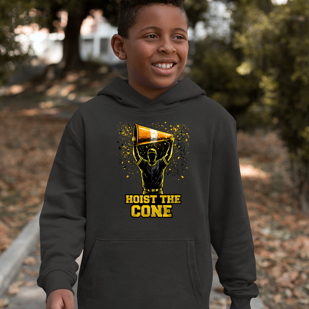 Hoist The Cone Pittsburgh Pride Youth-Sized Hoodie 