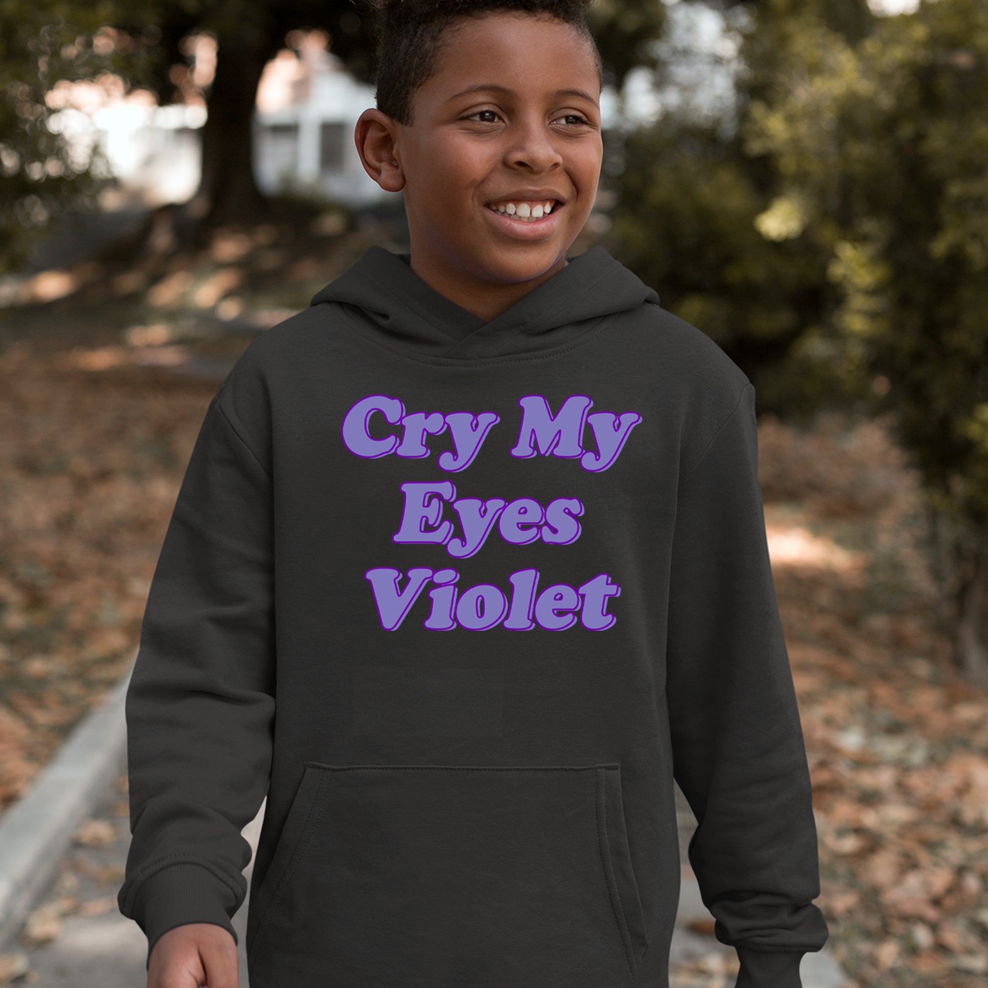 Cry My Eyes Violet Drama Queen Youth-Sized Hoodie 