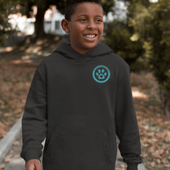 TLC To Love a Canine Dog Rescue Teal Youth-Sized Hoodie 