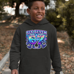 Six Seven 67 Retro Pixel Buddies Youth-Sized Hoodie 