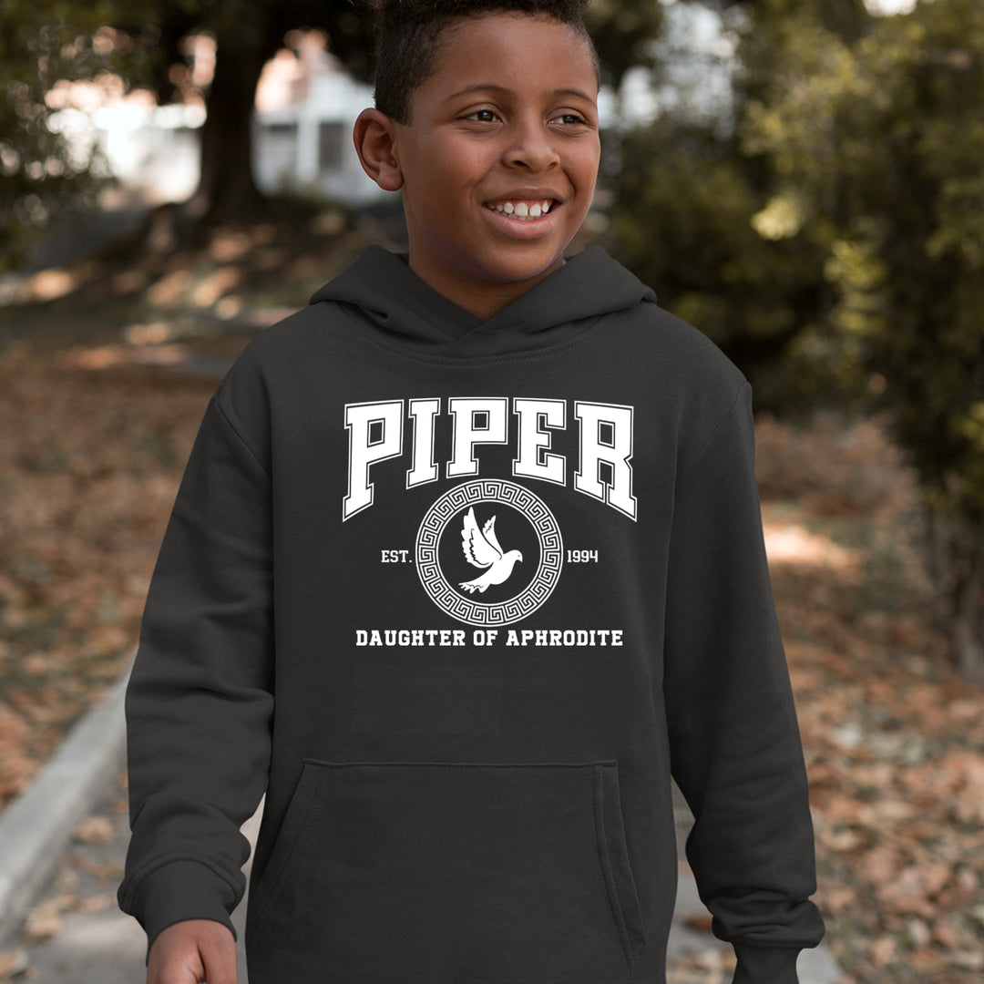 Piper Daughter of Aphrodite Rebel Heart Youth-Sized Hoodie 