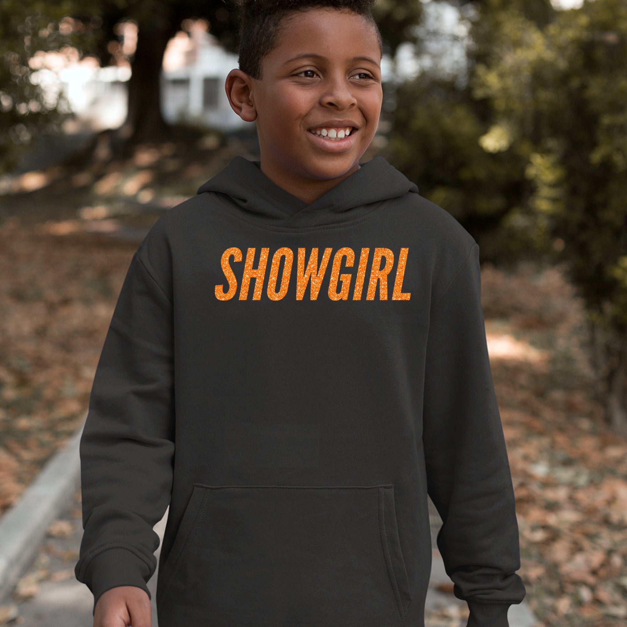 Showgirl Orange Glitter Youth-Sized Hoodie 