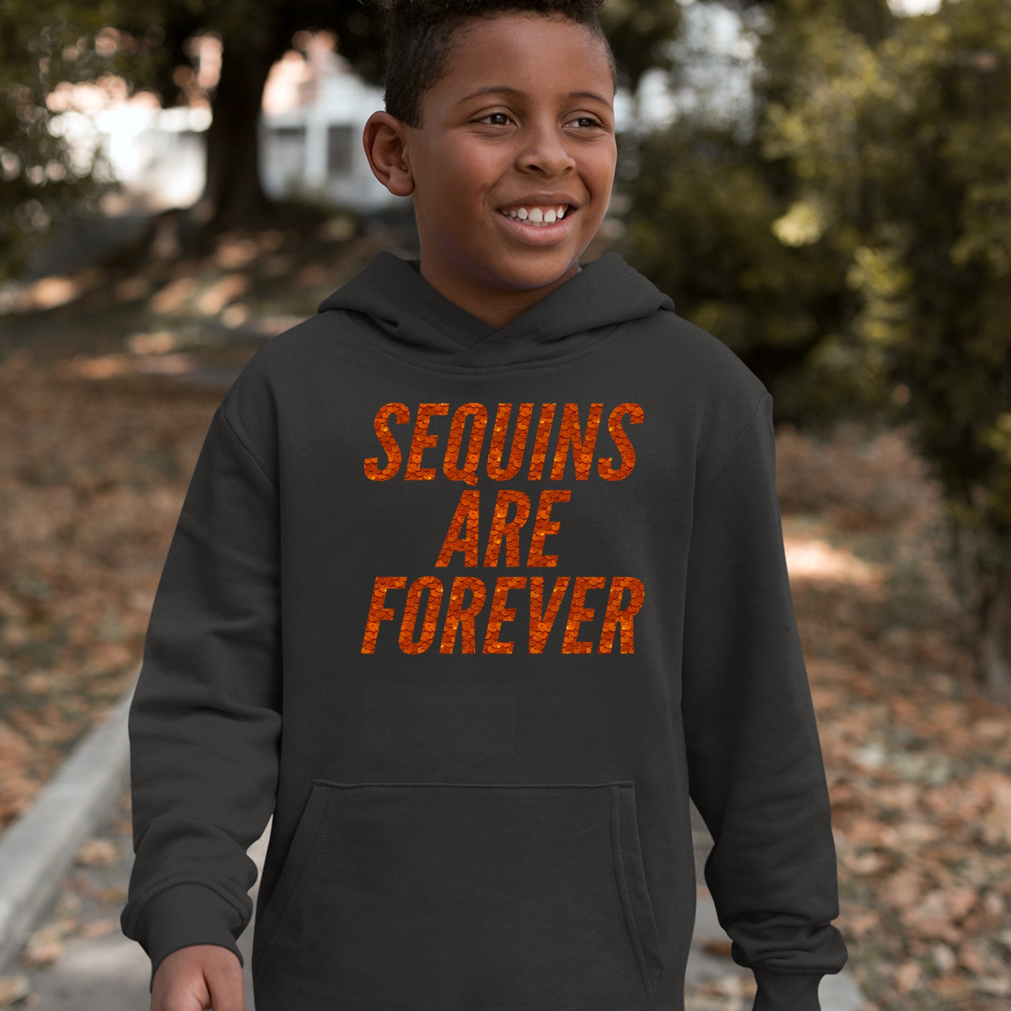 Sequins Are Forever Retro Glam Youth-Sized Hoodie 