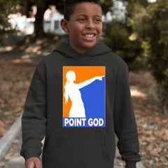 Point God Cunningham Basketball Pointing Meme  Youth-Sized Hoodie 