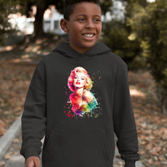 Mrs. Monroe Watercolors Bombshell Youth-Sized Hoodie 