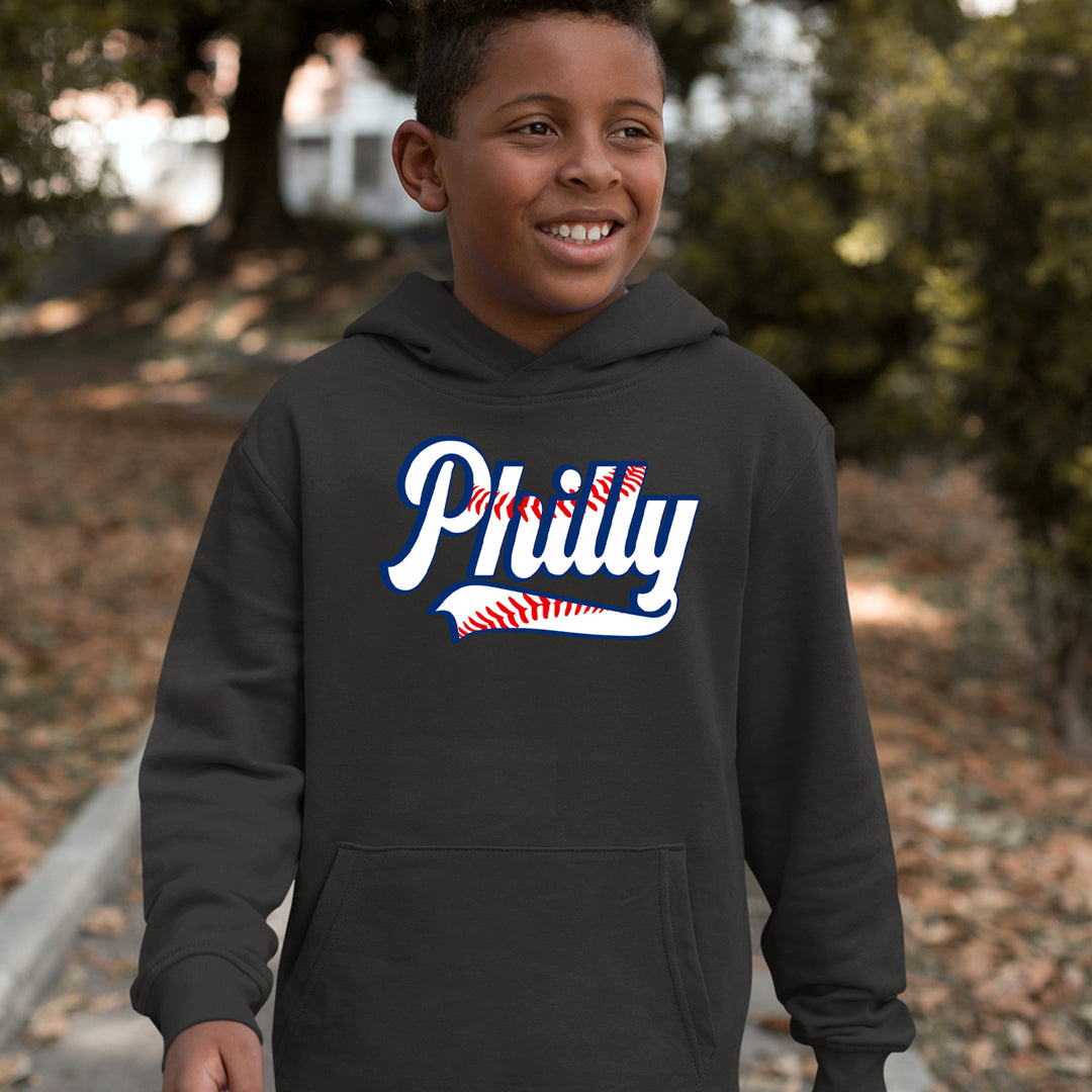Philly Baseball Stitching Youth-Sized Hoodie 