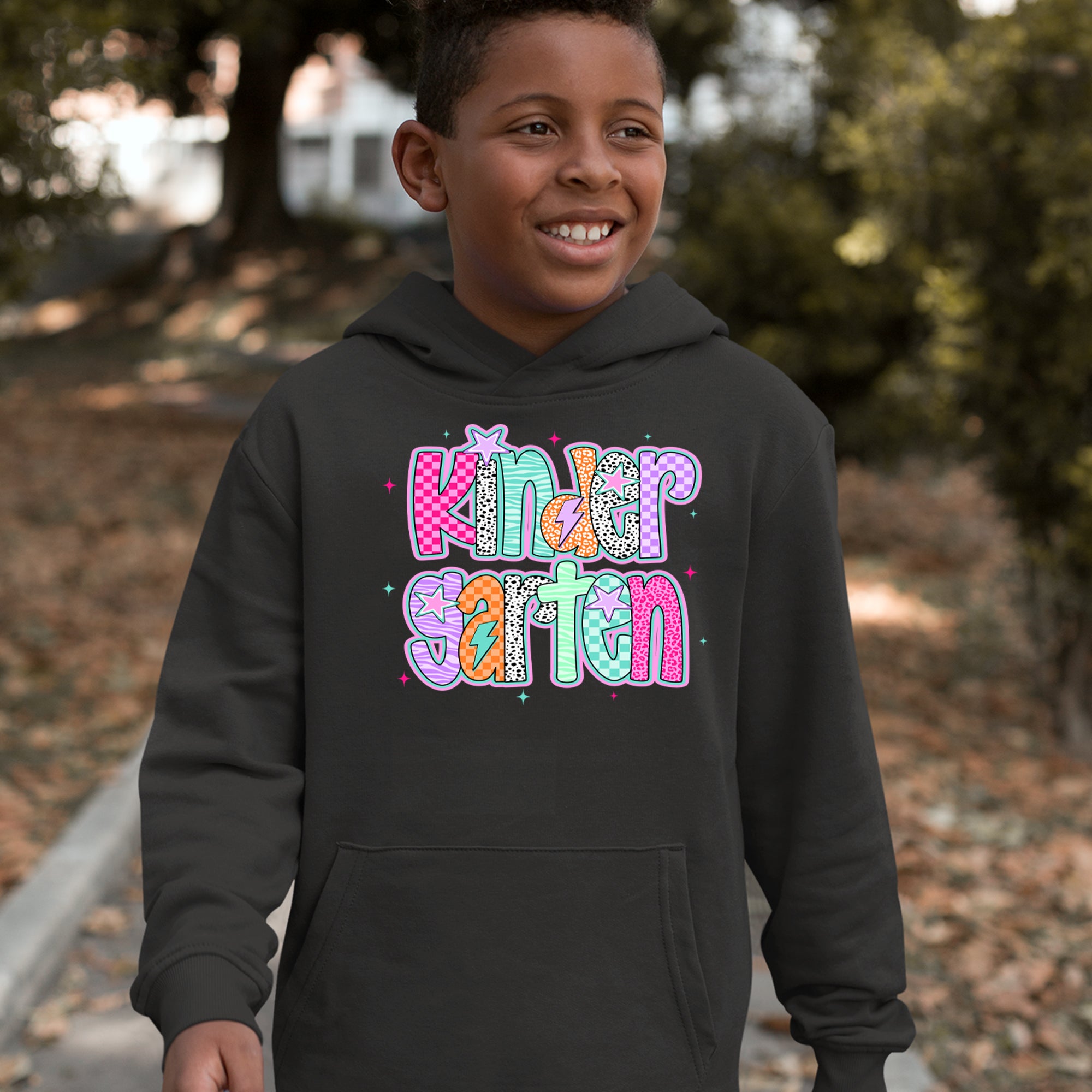 Kindergarten Cutie Colorful Back to School Youth-Sized Hoodie 