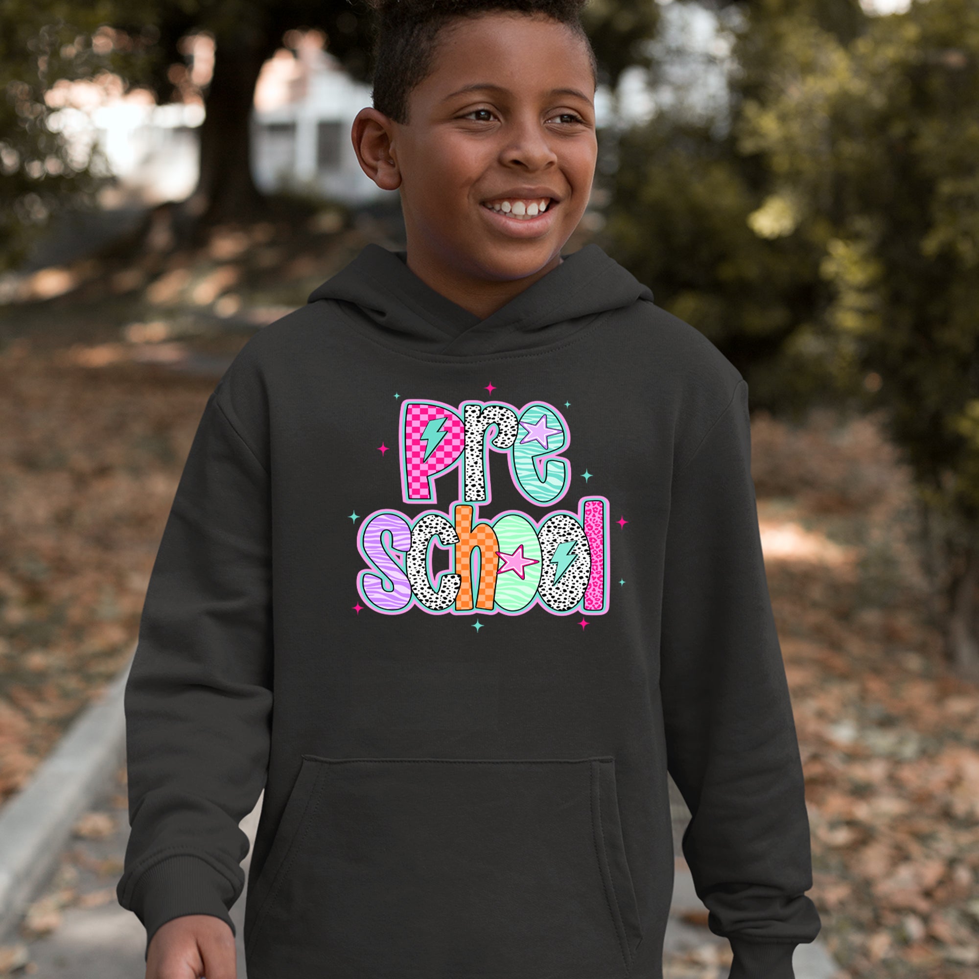 Preschool Power Colorful Back to School Youth-Sized Hoodie 