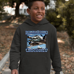 Bombardino Crocodilo Brainrot Youth-Sized Hoodie 