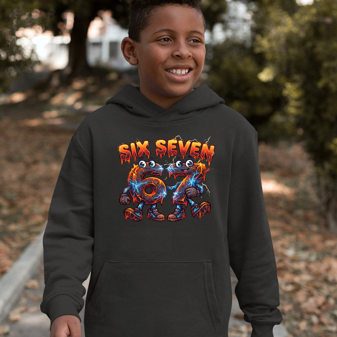 67 Lava Lightning Six Seven Meme Youth-Sized Hoodie 