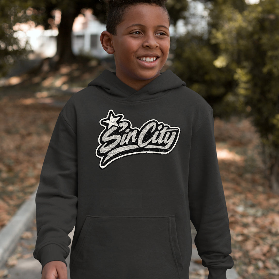 Sin City Vegas Retro Vintage Youth-Sized Hoodie 