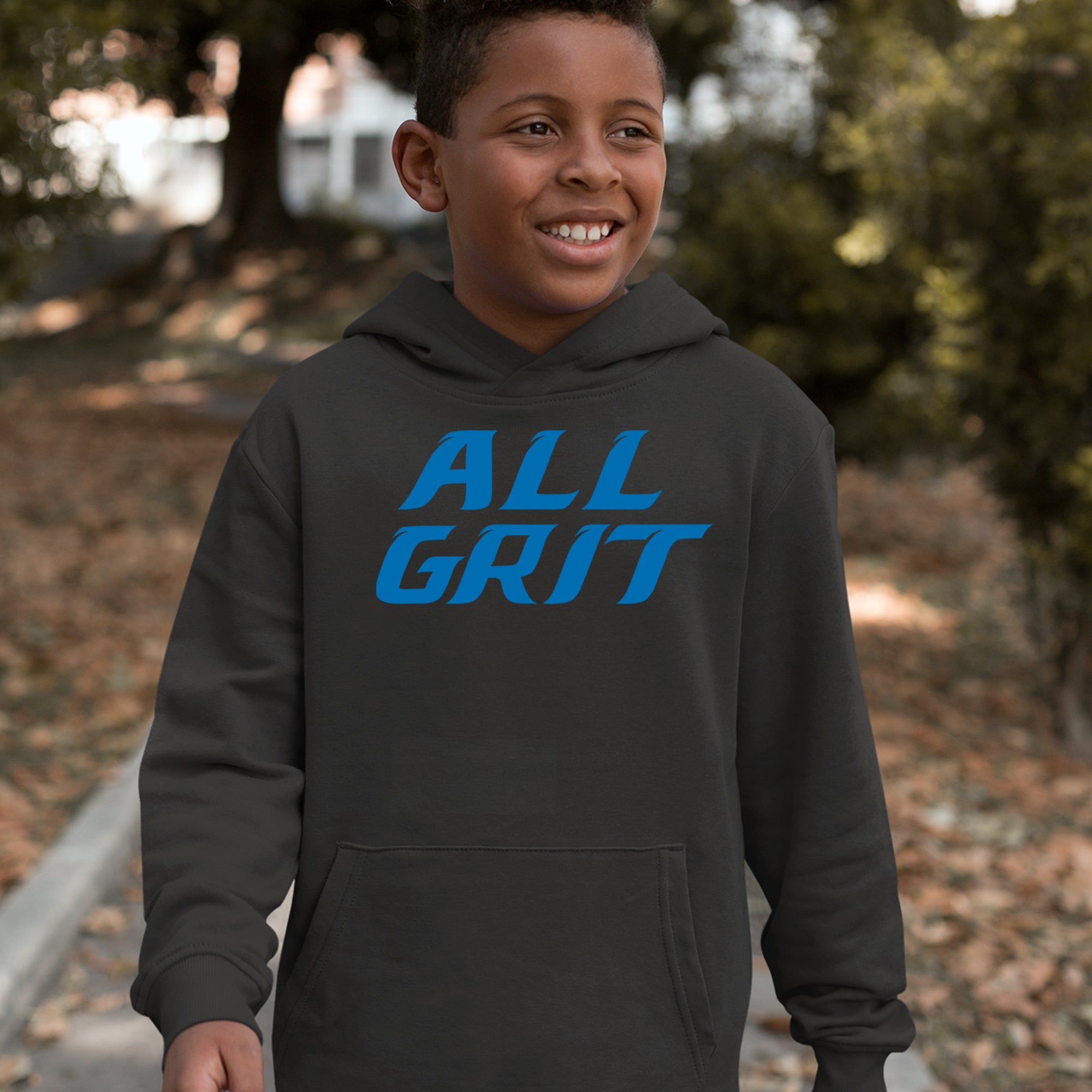 All Grit Detroit Football Youth-Sized Hoodie 