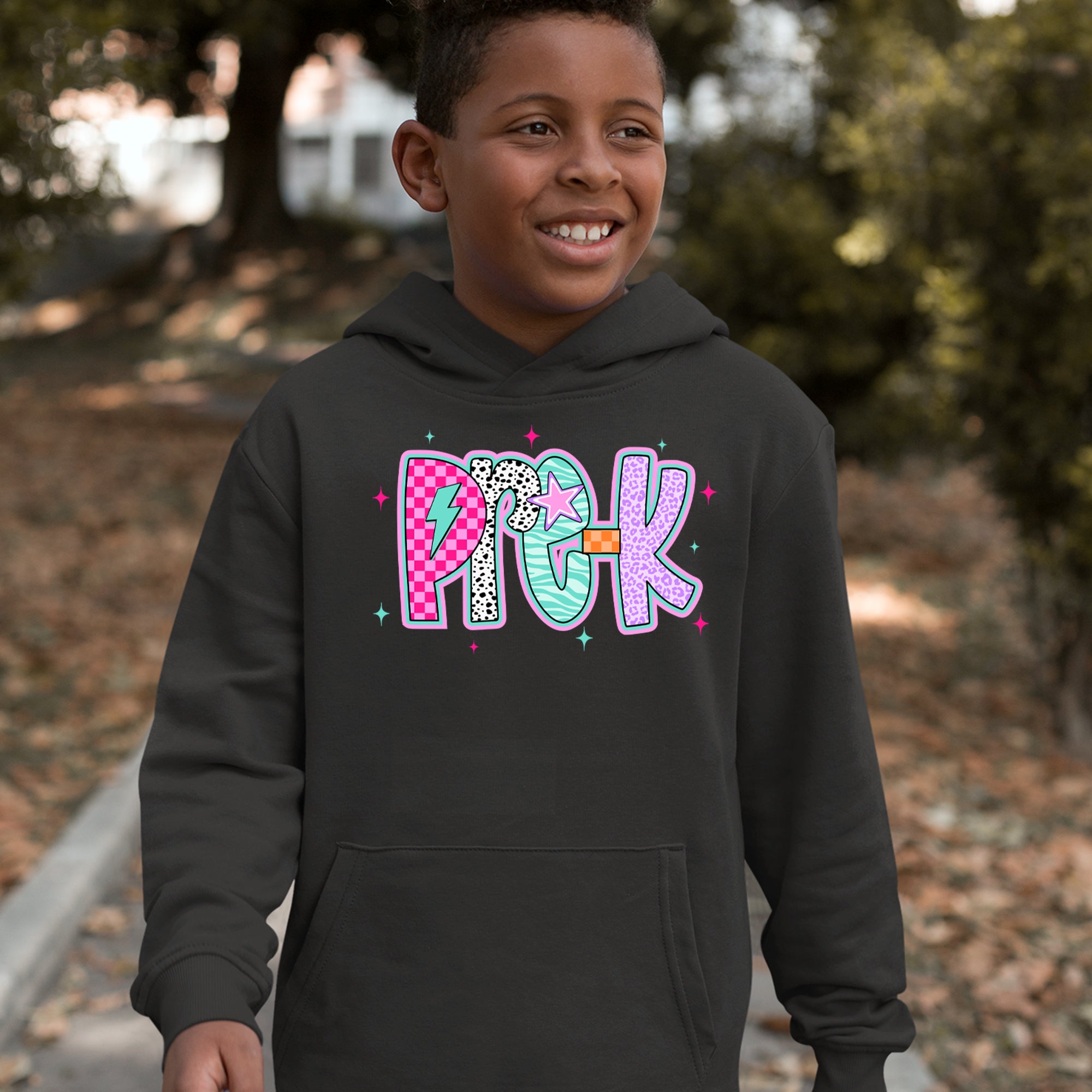 Pre-K Party Time Colorful Back to School Youth-Sized Hoodie 